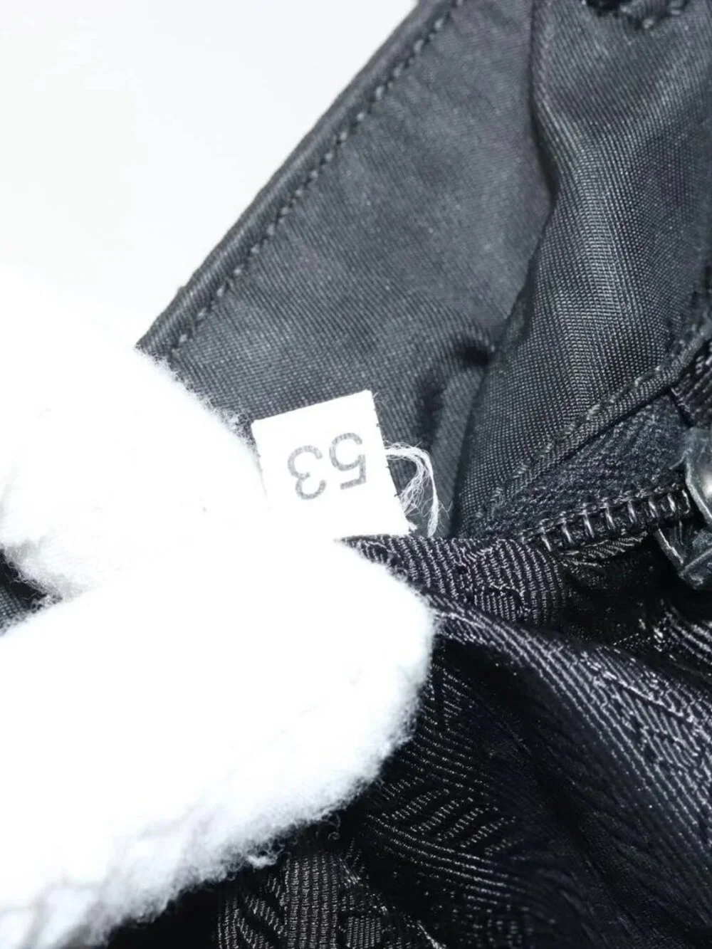 PRADA Plastic Chain Tote Bag Nylon Black Silver Auth 175266